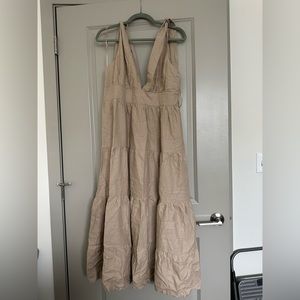NWT - House of Harlow Size Large Tan Tie Strap Dress